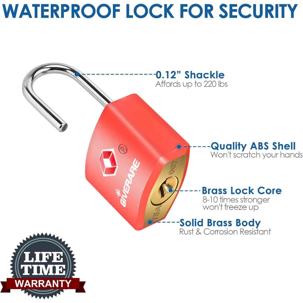 Four TSA Approved Travel Lugga - Travel Lock Tsa Approved avaliação e preço