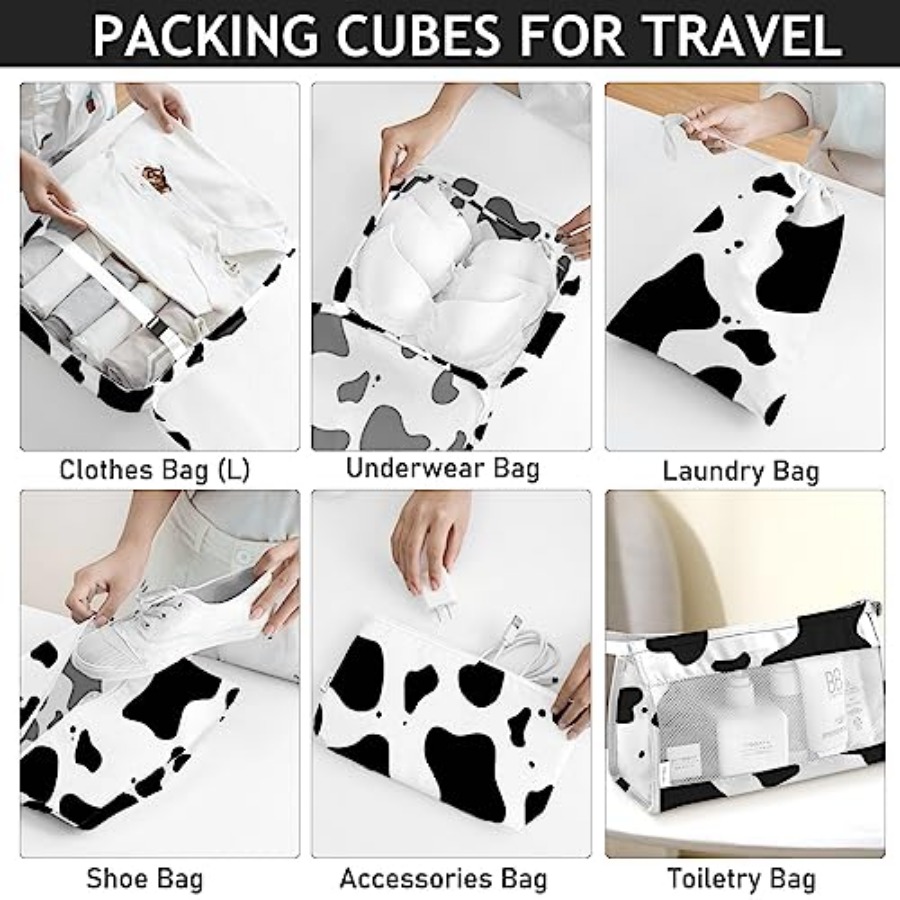 8 Set Packing Cubes for Travel - Travel Accessories Bag avaliação e preço