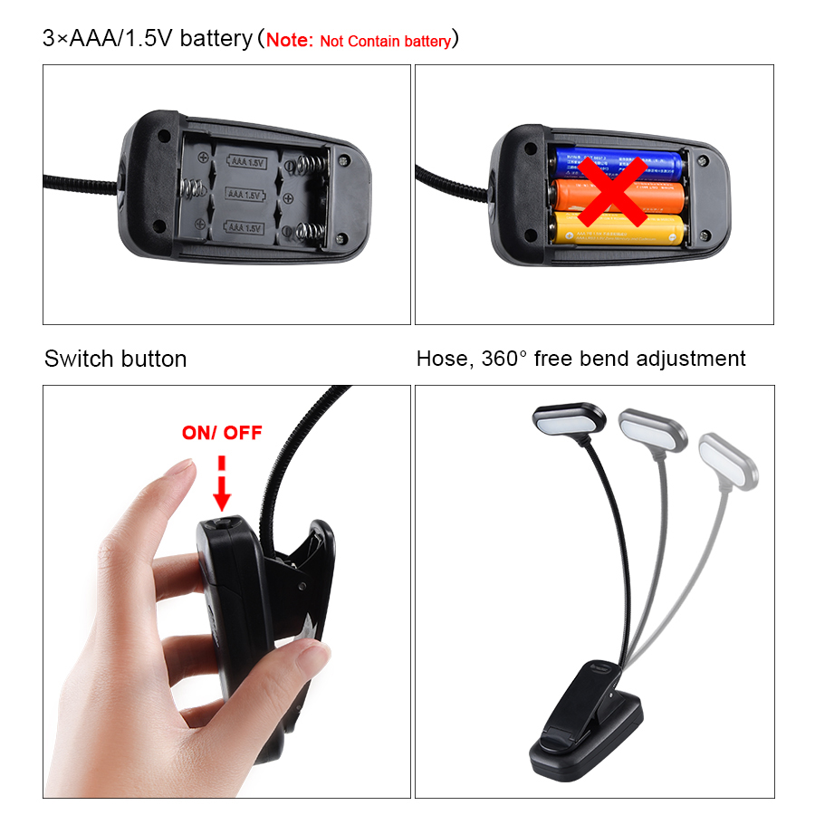 Mini Portable LED Book Light F - Book Light Flexible avaliação e preço