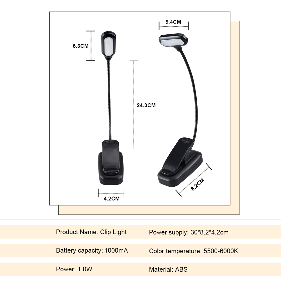 Mini Portable LED Book Light F - Book Light Flexible avaliação e preço
