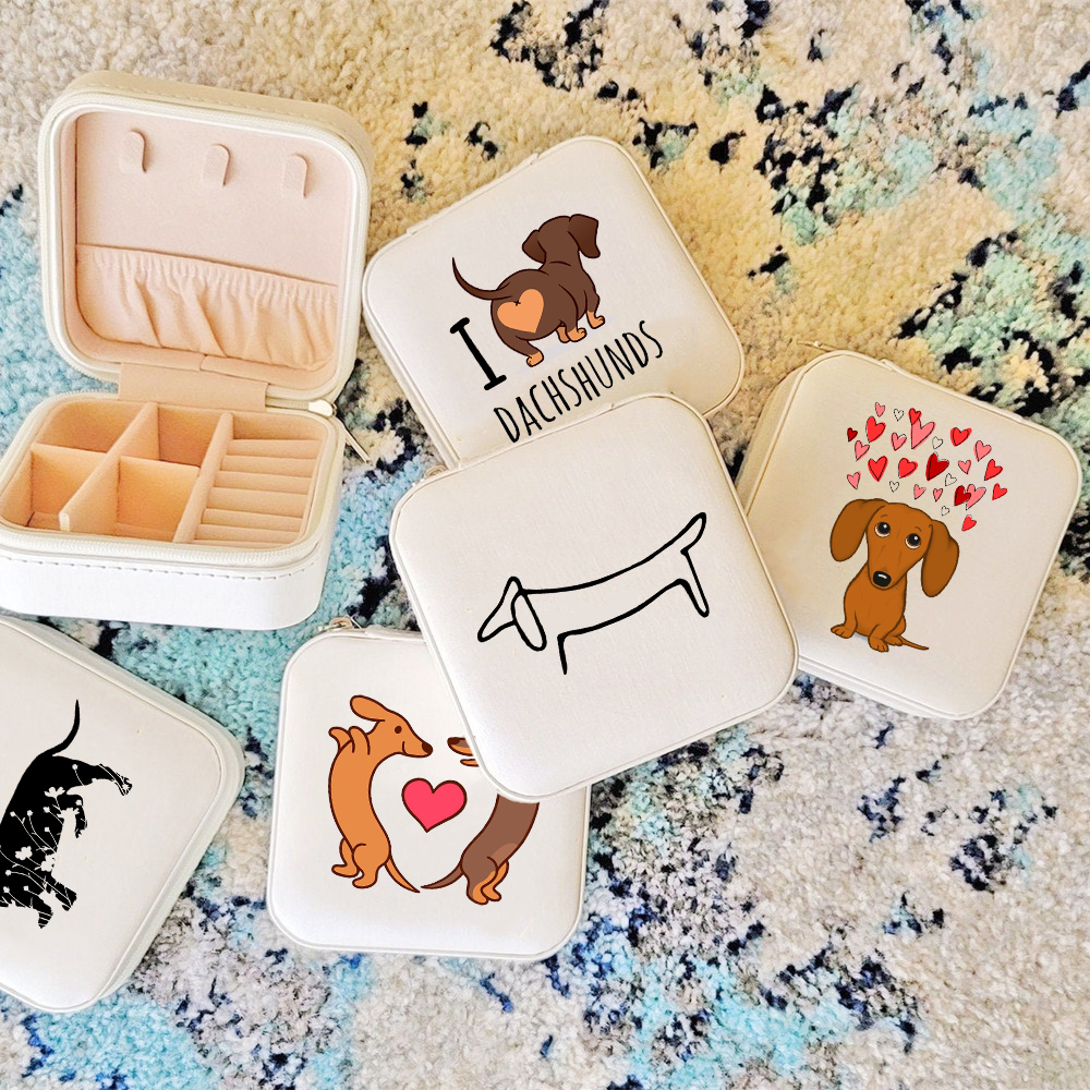 I Love Dachshunds Print Jewell - Travel Jewellery & Accessories Organiser avaliação e preço