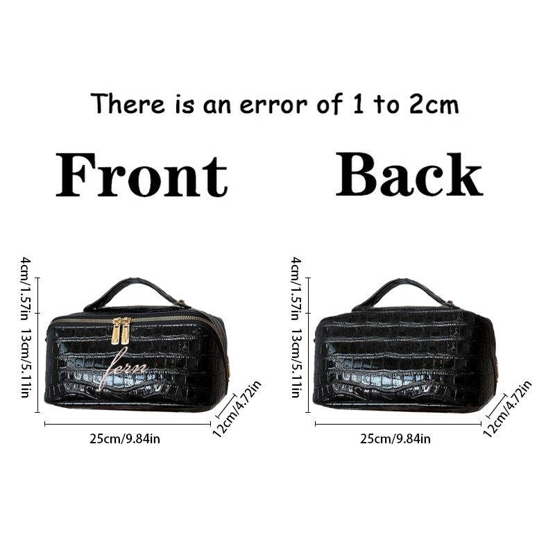 Embroidered Croc Makeup Bag Pe - Travel Accessories Present avaliação e preço