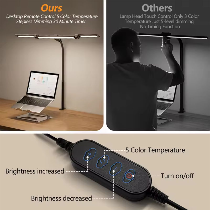 LED Desk Lamp Eye-Caring Desk  - Book Light Flexible avaliação e preço