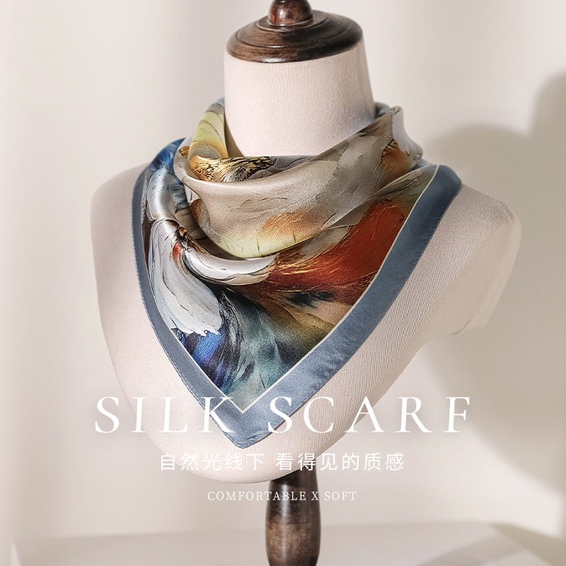 100% Real Silk Scarf Gorgeous  - Travel Accessories Present avaliação e preço