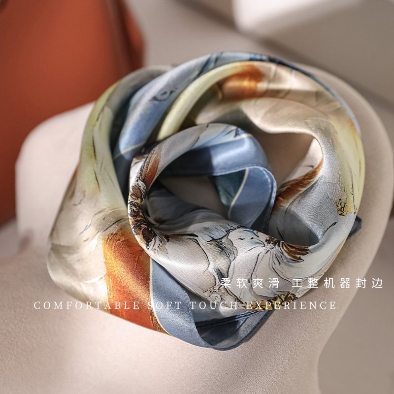 100% Real Silk Scarf Gorgeous  - Travel Accessories Present avaliação e preço